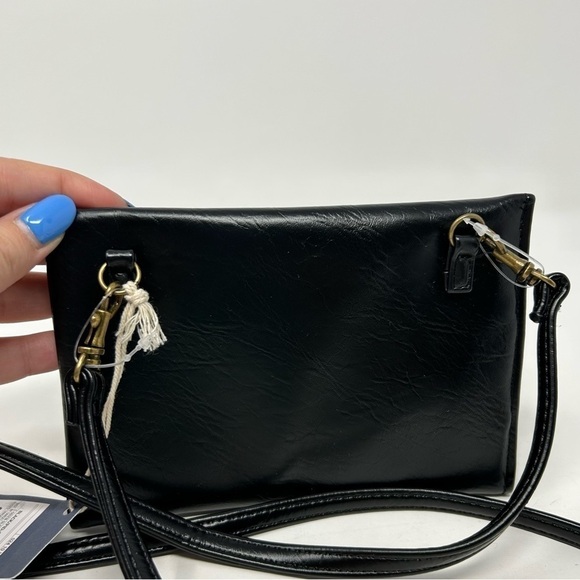 Universal Thread Small Convertible Black Faux Leather Wristlet Shoulder Bag - Picture 6 of 13